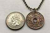 1945 Indonesia Netherlands Dutch East Indies Cent coin pendant rice plant Jakarta Borneo Batam Prambanan Borobudur Bali Minangkabau n000061