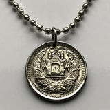 1952 Afghanistan 25 Pul coin pendant Blue mosque Kabul Kandahar Herat Mazar-i-Sharif Kunduz Jalalabad Taloqan Hotak Barakzai Pashto Persia Farsi Pashtuns shahada Islam Shamsi n002740