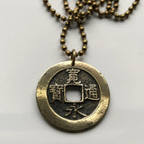 antique 1768-1769 Japan 4 Mon cash coin pendant Kanei Tsuho shogunate bushi Samurai Tokyo Yokohama Osaka Nagoya Sapporo Kobe Fukuoka Kyoto Edo Tokugawa Kanji Kawasaki Saitama Niigata Hiroshima Sendai Chiba Okinawa Shibuya Bushidō Satsuma n002850