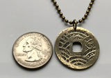 antique 1768-1769 Japan 4 Mon cash coin pendant Kanei Tsuho shogunate bushi Samurai Tokyo Yokohama Osaka Nagoya Sapporo Kobe Fukuoka Kyoto Edo Tokugawa Kanji Kawasaki Saitama Niigata Hiroshima Sendai Chiba Okinawa Shibuya Bushidō Satsuma n002850