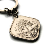 1982 Iraq 500 Fils coin pendant date palm tree Baghdad Mosul Basra Erbil Kirkuk Eyraca Arabica Middle East Tigris Euphrates Mesopotamia Sumerian Akkadian Empire Assyrian Kurdish Uruk Warka Sawad n002825