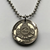 1886 Brazil 50 Reis coin pendant necklace Order of Christ Brasília Rio São Paulo Brazilian empire Manaus Recife Pelourinho Belém n002909