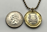 2013 Singapore Singapura coin pendant Merlion Lion City tiger Vanda Miss Joaquim orchid Bedok Yishun Choa Chu Kang Punggol Ang Mo Kio Bukit Batok Confederate Malay Queenstown Bukit Merah Woodlands Jurong Tampines Sengkang Hougang Pasir Ris Bukit n001915