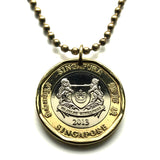 2013 Singapore Singapura coin pendant Merlion Lion City tiger Vanda Miss Joaquim orchid Bedok Yishun Choa Chu Kang Punggol Ang Mo Kio Bukit Batok Confederate Malay Queenstown Bukit Merah Woodlands Jurong Tampines Sengkang Hougang Pasir Ris Bukit n001915