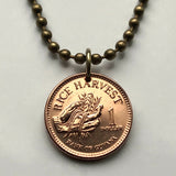 2008 Guyana 1 Dollar coin pendant Guyanese jaguars Cacique's Crown Georgetown British Guiana The Golden Arrowhead Linden New Amsterdam Anna Regina Indian Caribbean Upper Mazaruni Dougla Kapóng hoatzin stinkbird Demerara Mahaica West Indies n002972