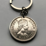 1998 Britisches Vereinigtes Königreich, Hongkong, China, 50-Cent-Münzenanhänger, Bauhinia-Orchideenblütenblüte, florales Sham Shui Po Yau Tsim Mong Kwai Tsing Tai Po Sha Tin n000043