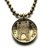 1999 España Spain coin pendant 5 Pesetas Murcia Gate of House of the Orchard of the Bombs Portada del Huerto de Bombas Jardines Malecón n000639