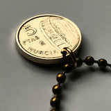 1999 Spain 5 Pesetas coin pendant Murcia gate Palace of the Garden of the Bombs La Alberca Cabezo de Torres San Benito water wheel n000639