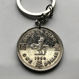 1998 Britisches Vereinigtes Königreich, Hongkong, China, 50-Cent-Münzenanhänger, Bauhinia-Orchideenblütenblüte, florales Sham Shui Po Yau Tsim Mong Kwai Tsing Tai Po Sha Tin n000043