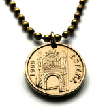 1999 Spain 5 Pesetas coin pendant Murcia gate Palace of the Garden of the Bombs La Alberca Cabezo de Torres San Benito water wheel n000639