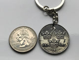 1950 Sweden Sverige 5 Ore coin pendant Swedish crown Tre Kroner initial G Swedes Stockholm Gothenburg Malmo Uppsala Linkoping Orebro n000873