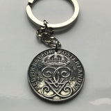 1950 Sweden Sverige 5 Ore coin pendant Swedish crown Tre Kroner initial G Swedes Stockholm Gothenburg Malmo Uppsala Linkoping Orebro n000873