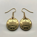 2002 Germany Deutschland 10 Euro Cent coin earrings jewelry Brandenburg Gate chariot horses Cold War Mitte Berlin Wall Pariser Platz Unter den Linden Ebertstraße Friedrichshain Kreuzberg Potsdamer Stadtschloss Lustgarten e000133
