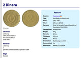 1980's Yugoslavia 2 Dinara coin earrings Serbia Croatia Macedonia Slovenia Montenegro Bosnia Herzegovina Kosovo Belgrade Sarajevo e000703
