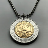 1997 Italy 500 Lire coin pendant Polizia Stradale highway patrol traffic police Centaur Rome Milan Florence Venice Palermo Napoli n000813