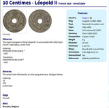 1900's Belgium Belgique Belgie 10 Centimes coin earrings Belgian jewelry initial L Brussels Antwerp Bruges Ghent Antwerpen Liège Charleroi Namur Mons Flanders Flemish Limbourg Mechelen Leuven Ostend Ardennes e000424