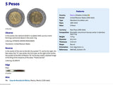 2015 Mexico 5 Pesos coin rolo link bracelet Mexican golden eagle Puebla Oaxaca Juárez Morelia Chiapas Tijuana León Monterrey Culiacán Veracruz Yucatán Jalisco Acapulco Cancun Cuernavaca Pachuca Durango Sinaloa Ecatepec Chihuahua Zócalo Aztec b000106