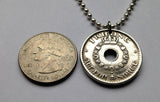 Norway Norge Noreg 1 Krone coin pendant Norwegian crown cross  initial H numeral 7 Oslo Bergen Stavanger Sandnes Trondheim Vikings Bokmal Nynorsk Viken Drammen Fredrikstad Sarpsborg Norsemen	Hordaland Alesund Scandinavia  Nordic n000543