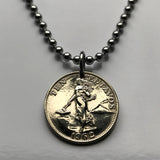 Philippines Pilipinas 10 Centavos coin pendant Filipino woman lady Pinay Pinoy Manila Bohol Cebu Coron Mindanao Luzon Batangas Bulacan Cavite Laguna Nueva Ecija Quezon Davao City Caloocan Zamboanga City Palawan Visayas Mindanao Pampanga Tarlac n000084