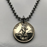 Philippines Pilipinas 10 Centavos coin pendant Filipino woman lady Pinay Pinoy Manila Bohol Cebu Coron Mindanao Luzon Batangas Bulacan Cavite Laguna Nueva Ecija Quezon Davao City Caloocan Zamboanga City Palawan Visayas Mindanao Pampanga Tarlac n000084