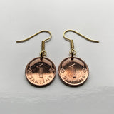 Latvia Latvija Lettish 1 Santimis coin earrings red lion silver griffin Riga Riga Daugavpils Liepāja Jelgava Jūrmala Ventspils Livonian Letts Semigalia Rēzekne Ogre Selonia Rēzekne Valmiera Vidzeme e000355