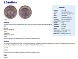 Latvia Latvija Lettish 1 Santimis coin earrings red lion silver griffin Riga Riga Daugavpils Liepāja Jelgava Jūrmala Ventspils Livonian Letts Semigalia Rēzekne Ogre Selonia Rēzekne Valmiera Vidzeme e000355
