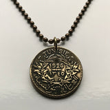 1941 Tunisia Franc coin pendant Tunisian Tunis Sfax El Djem French North African Arabic Islamic Muslim Mediterranean Sea necklace n000661