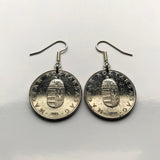 Hungary Magyars 10 Forint coin earrings Hungarian Saint Stephen Holy Crown Szent Korona Budapest Debrecen Székelys Pécs Szeged Győr Miskolc Gellért Hill Jasz Csangos Szolnok Vas Érd Szeged e000384