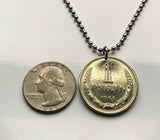 1964 Soviet Union USSR CCCP Communist Russia Ruble coin pendant hammer & sickle proletariat Bolsheviks Karl Marx Lenin Stalin Moscow n003316