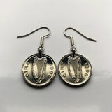 1993 Irland Éire 5 Pence Münzanhänger Irischer Stier Keltische Harfe Cláirseach Dublin Cork Limerick Galway Waterford Guinness Gälisch Saint Patricks Day Hibernia Connacht Leinster Derry Drogheda n000601