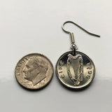 1993 Irland Éire 5 Pence Münzanhänger Irischer Stier Keltische Harfe Cláirseach Dublin Cork Limerick Galway Waterford Guinness Gälisch Saint Patricks Day Hibernia Connacht Leinster Derry Drogheda n000601