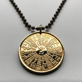1984 Israel Jerusalem token pendant Jewish Lion of Judah greetings Western Wall Talmud menorah Judaism Hebrew Yiddish Nazareth Zion n003346
