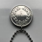 1954 Costa Rica 1 Colon coin pendant escudo Costarricense San Jose Puerto Limón Alajuela Liberia Puntarenas San Vicente Barranca ticos América Central Heredia Cinco Esquinas Desamparados Tamarindo Arenal Cartago Puntarenas Cocos Poás Nicoya n003351