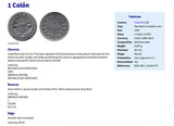 1954 Costa Rica 1 Colon coin pendant escudo Costarricense San Jose Puerto Limón Alajuela Liberia Puntarenas San Vicente Barranca ticos América Central Heredia Cinco Esquinas Desamparados Tamarindo Arenal Cartago Puntarenas Cocos Poás Nicoya n003351