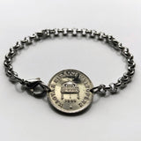 1894 Hungary Magyar 10 Filler coin bracelet Saint Stephen Holy Crown Szent Korona Budapest Debrecen Pecs Gyor Nyiregyhaza Kecskemet Szolnok b000063