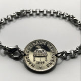 1894 Hungary Magyar 10 Filler coin bracelet Saint Stephen Holy Crown Szent Korona Budapest Debrecen Pecs Gyor Nyiregyhaza Kecskemet Szolnok b000063