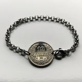 1894 Hungary Magyar 10 Filler coin bracelet Saint Stephen Holy Crown Szent Korona Budapest Debrecen Pecs Gyor Nyiregyhaza Kecskemet Szolnok b000063