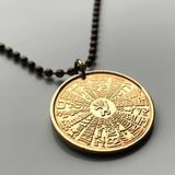 1984 Israel Jerusalem token pendant Jewish Lion of Judah greetings Western Wall Talmud menorah Judaism Hebrew Yiddish Nazareth Zion n003346