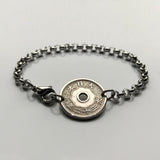 1921 Japan Nippon Nihon 10 Sen coin rolo link bracelet seigaiha waves Yata floral sacred mirror Tokyo Samurai symbol Judo Chrysanthemum blossom b000066