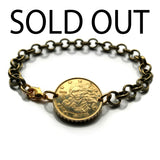 Italy 10 Euro Cent coin bracelet Birth of Venus renaissance painting Sandro Botticelli Galleria degli Uffizi Art museum Simonetta Vespucci Florence Tuscany Loggiato Piazza della Signoria Ponte Vecchio Arno river Ognissanti Medici Siena b000070