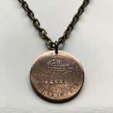 1899! Muscat & Oman 1/4 Anna coin pendant Seeb Salalah Bawshar Sohar Suwayq Ibri Saham Barka Rustaq UAE Nizwa Jebel Akhdar Dhofar n003312