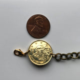 2002 Italy 10 Euro Cent coin bracelet Birth of Venus renaissance painting Sandro Botticelli Galleria degli Uffizi Art museum Simonetta Vespucci Florence Tuscany Loggiato Piazza della Signoria Ponte Vecchio Arno river Ognissanti Medici Siena b000070