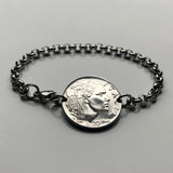 1941 Italy Italian 20 Centesimi coin bracelet Italian lady fasces fascist World War 2 era Savoy shield Benito Mussolini Rome Milan Siena Capri Sardinia Parma San Gimignano Positano Lazio b000084