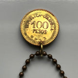 2014 Colombia 100 Pesos coin pendant Frailejón fruta Colombiana Bogota sunflower Valle del Cauca Soledad Bello Ibagué Villavicencio n000633