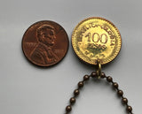 2014 Colombia 100 Pesos coin pendant Frailejón fruta Colombiana Bogota sunflower Valle del Cauca Soledad Bello Ibagué Villavicencio n000633