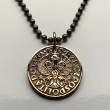 1925 Poland Polska 5 Groszy coin pendant white Polish eagle Poles Warsaw Krakow Wroclaw Lodz Poznan Gdansk Szczecin Bydgoszcz Lublin n001852