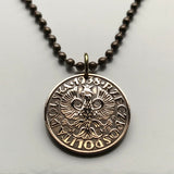 1925 Poland Polska 5 Groszy coin pendant white Polish eagle Poles Warsaw Krakow Wroclaw Lodz Poznan Gdansk Szczecin Bydgoszcz Lublin n001852
