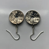 1900's Belgium Belgique Belgie 10 Centimes coin earrings Belgian jewelry initial L Brussels Antwerp Bruges Ghent Antwerpen Liège Charleroi Namur Mons Flanders Flemish Limbourg Mechelen Leuven Ostend Ardennes e000424