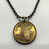 2014 Colombia 100 Pesos coin pendant Frailejón fruta Colombiana Bogota sunflower Valle del Cauca Soledad Bello Ibagué Villavicencio n000633