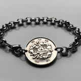 Japan Nippon Nihon 100 Yen coin bracelet sakura cherry blossom Tokyo Osaka Kyoto Okinawa Sendai Chiba Niigata floral b000047